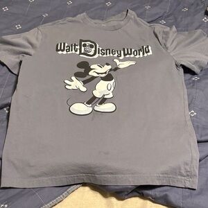 Disney Gray Cotton T-Shirt